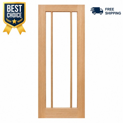 Oak glazed internal door - internal,