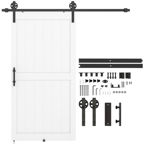 Homcom 213 4cm sliding barn - homcom, 213.4cm