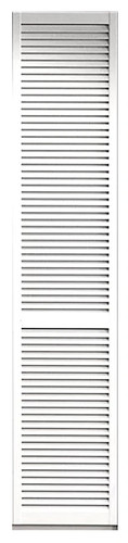 Wooden open louvre wardrobe - open,