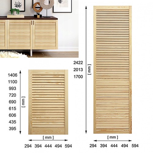 White pine louvre door - pine,