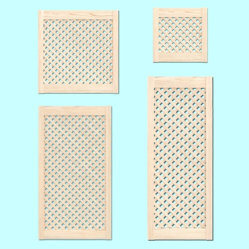 Solid pine lattice cabinet - solid,