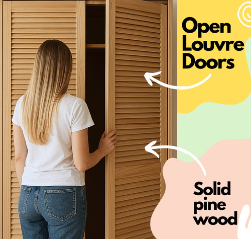 Louvre wardrobe door natural - wardrobe,